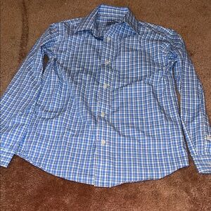 Cat & Jack Blue Plaid Kids Button-Down Shirt